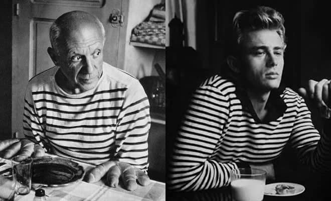 Picasso & James Dean wearing Breton stripe tops
