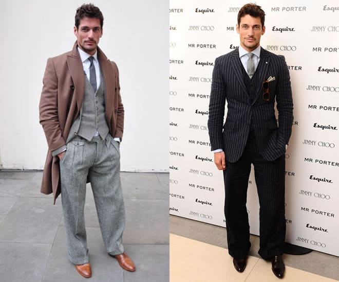 David Gandy Wearing Wide-Legged Trousers
