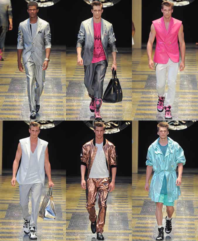 Metallics on the Men's Versace SS13 Runway