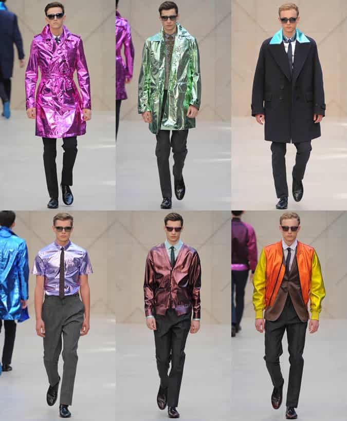 Metallics on the Men's Burberry Prorsum SS13 Runway