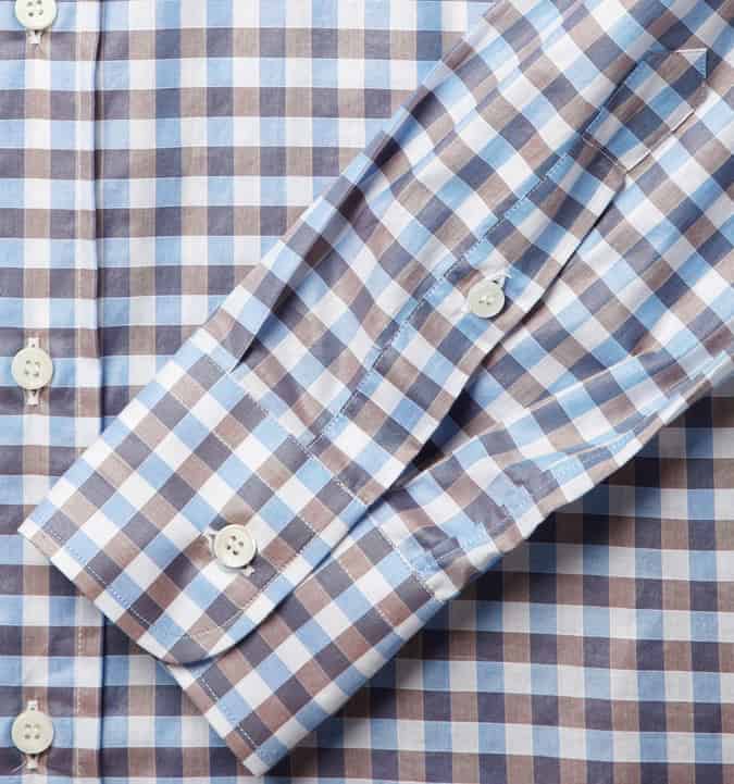 Brioni Gingham Check Cotton Shirt