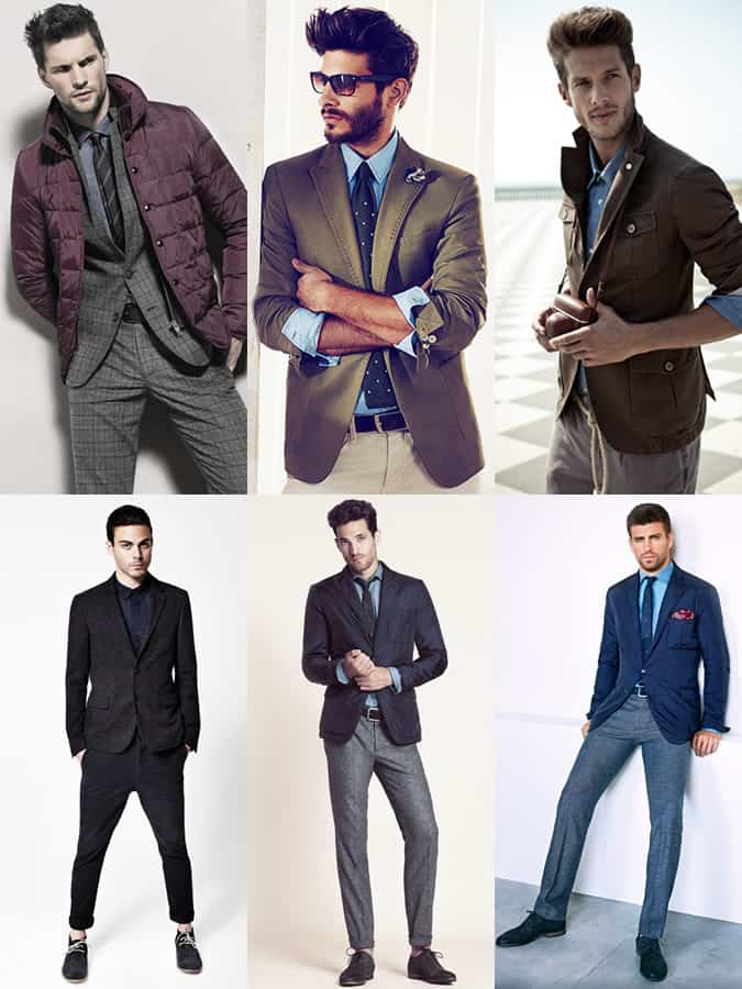 Men's Indigo Chambray Dress Shirt Lookbook