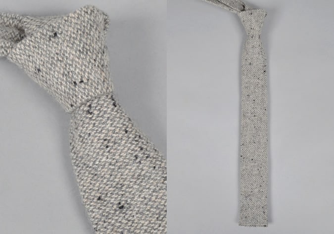 The Hill Side - Wool Blend Slub Tweed Necktie