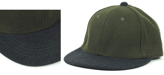 WOOD WOOD Army Charcoal Wool 6-panel Cap