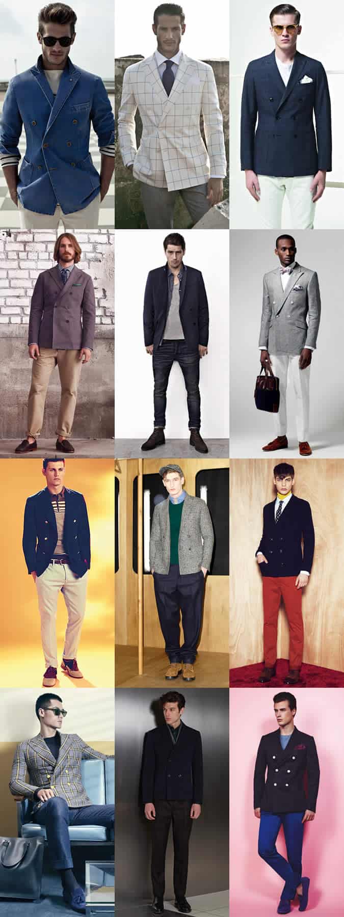 Men's Double-Breasted Blazer Lookbook