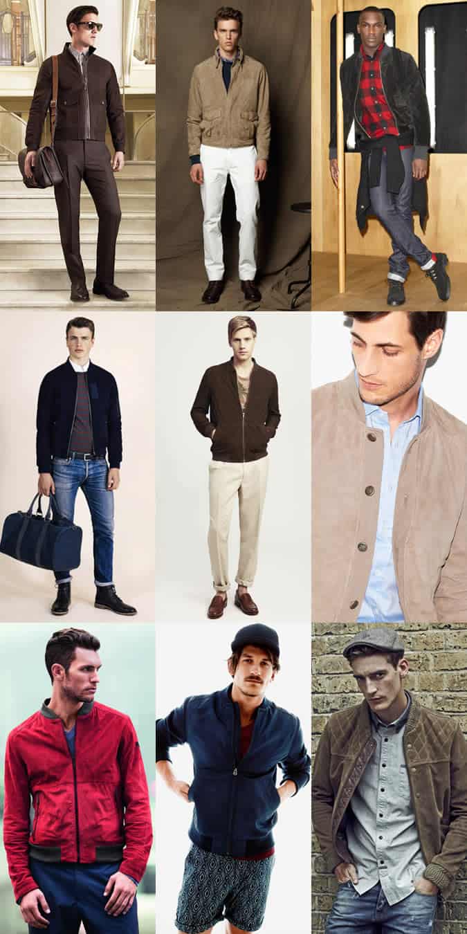 Men's Suede Bomber Lookbook