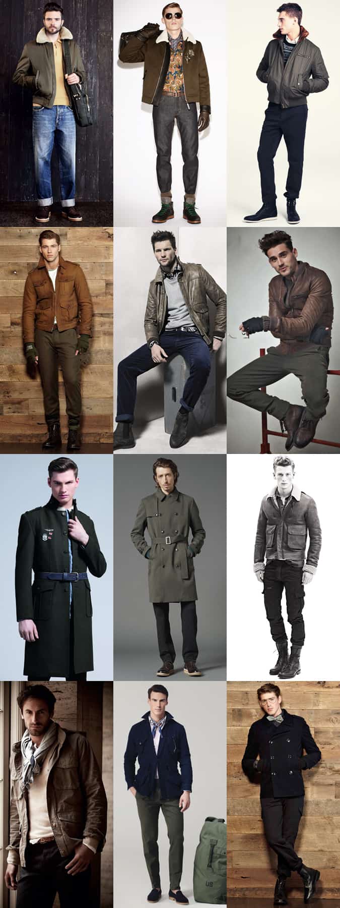 Men's Military Jacket Lookbook