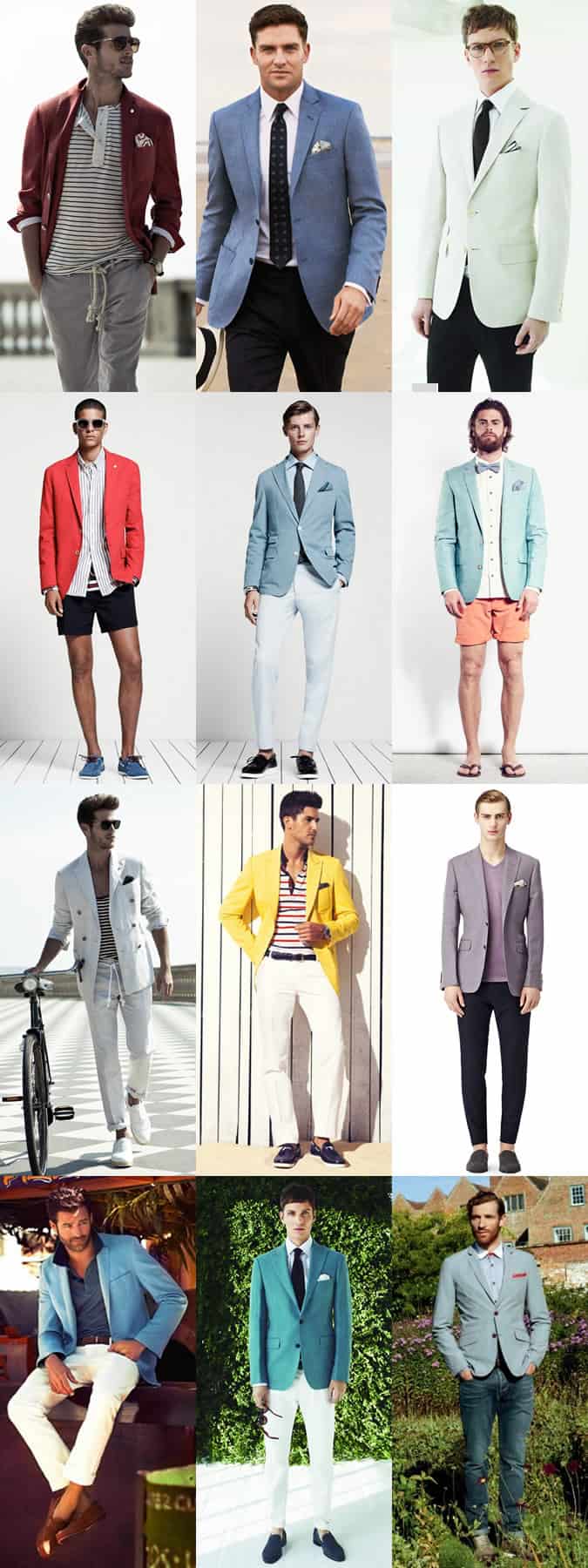 Men's Coloured Blazers Lookbook Inspiration