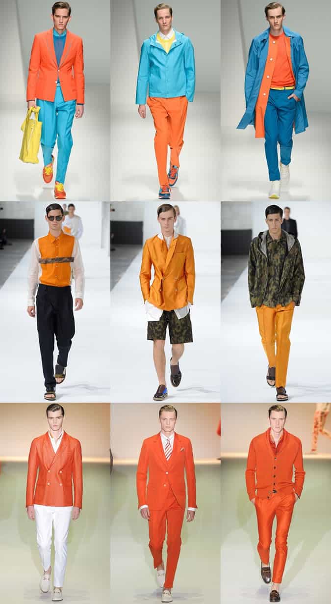 Orange on SS13 Menswear Runways at Salvatore Ferragamo, Gucci and Dries Van Noten
