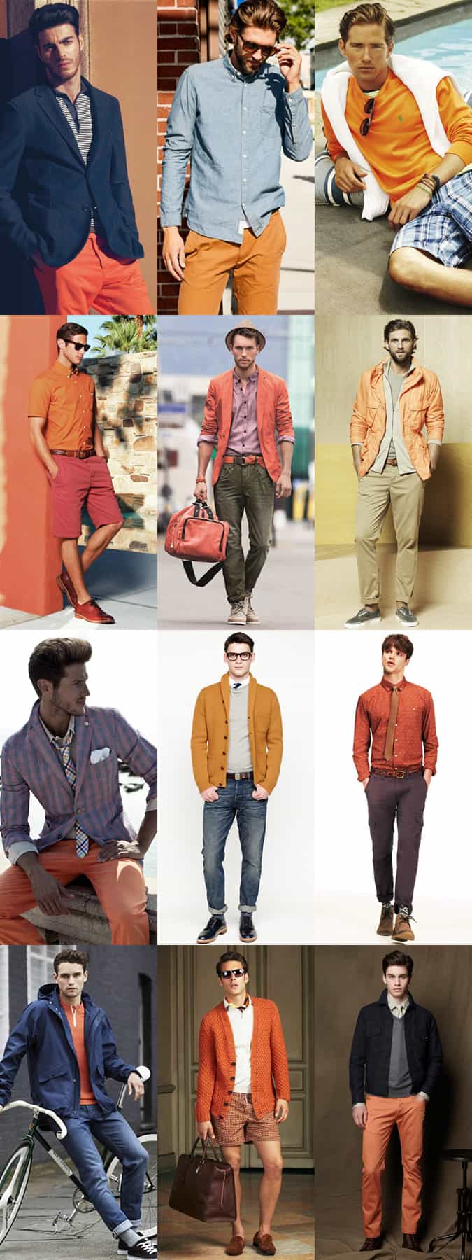 Men's Orange Lookbook Inspiration