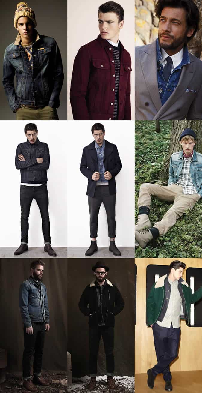 Men's Cold Weather Denim Jacket Lookbook