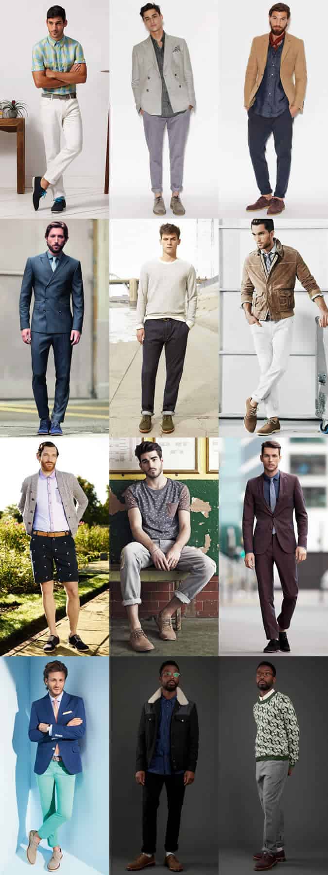 Men's Suede Derby Shoe Lookbook