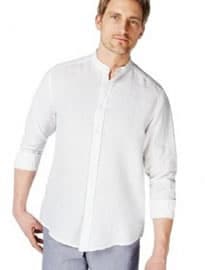 Blue Harbour Pure Linen Grandad Collar Shirt