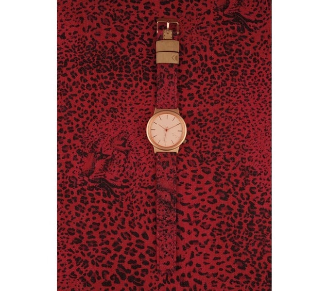 Red Leopard Komono Watch