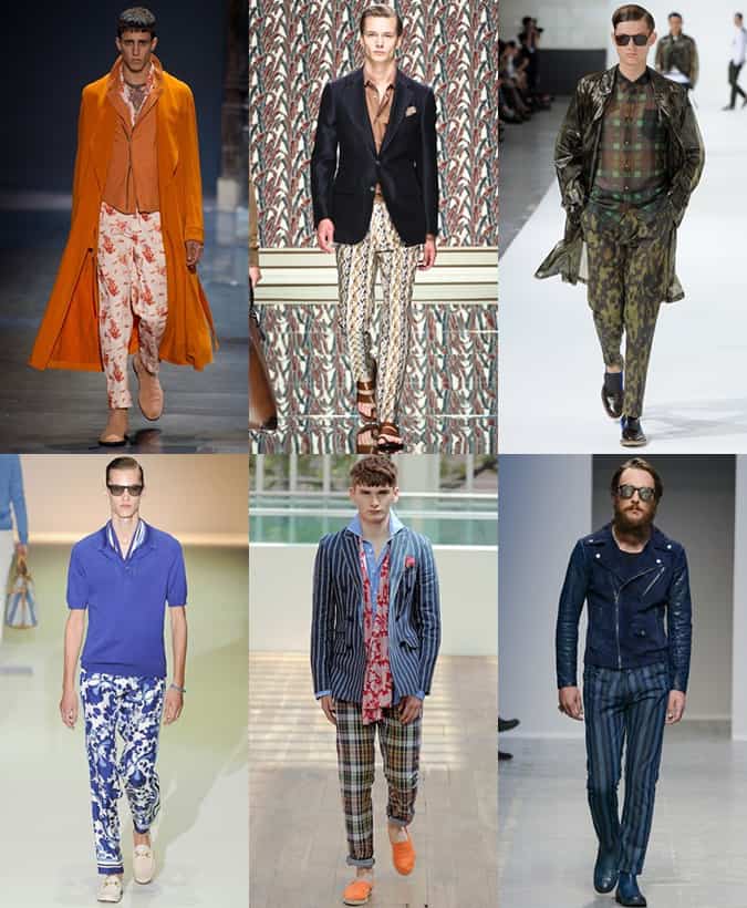 Men's Print Trousers On The SS13 Runways