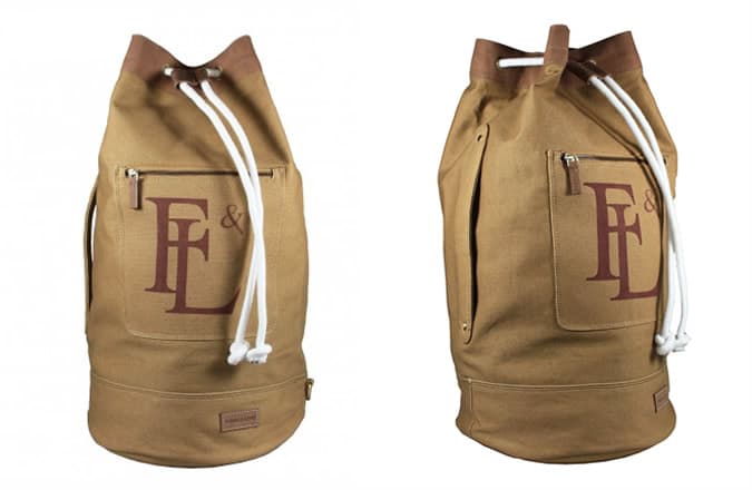 ARNOLD DUFFEL BAG LEATHER TRIM TAN