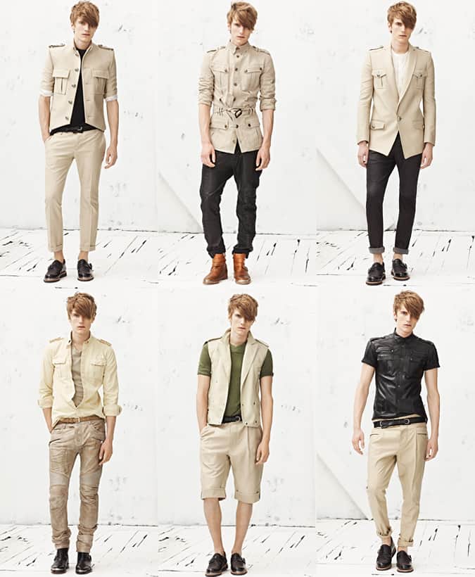 Balmain Mesnwear SS13: Safari Trend