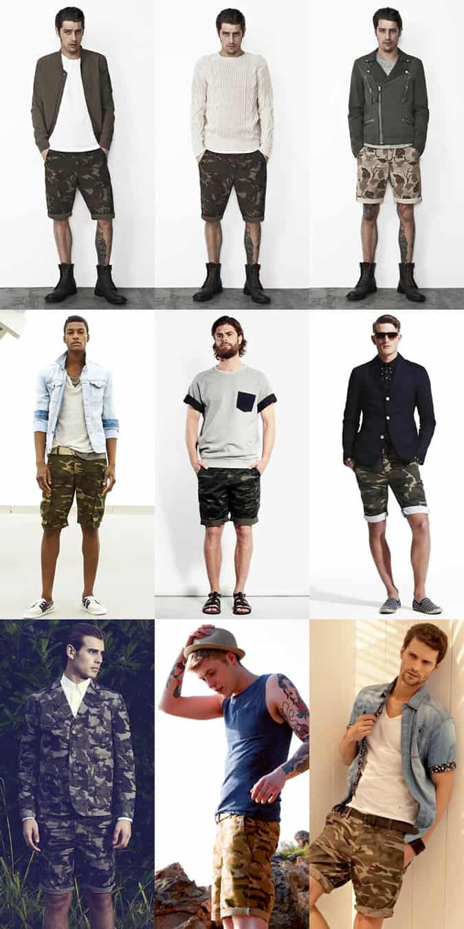 Men's Camouflage Shorts Lookbook