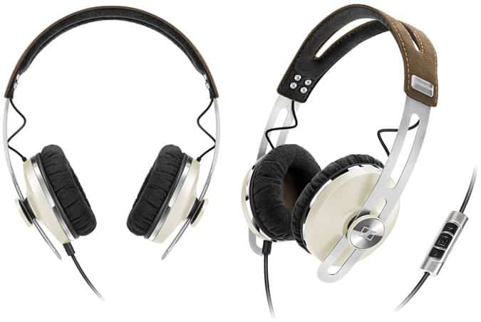 Sennheiser MOMENTUM On-Ear Headphones - Ivory - Front & Side View