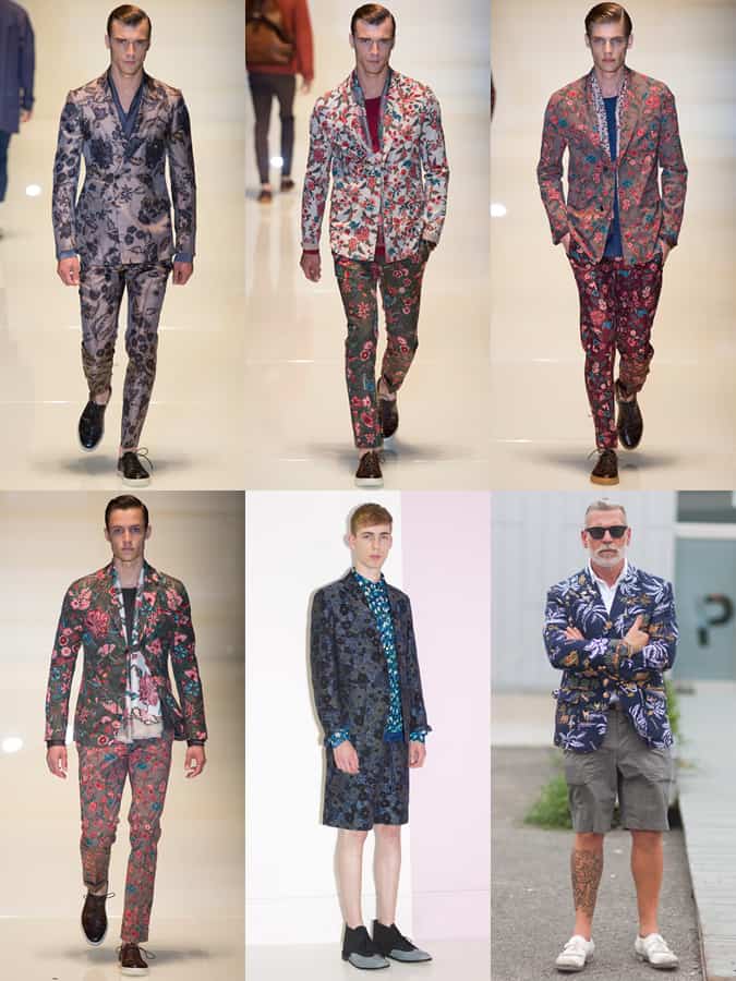 Men's Floral Blazers On Gucci Catwalks