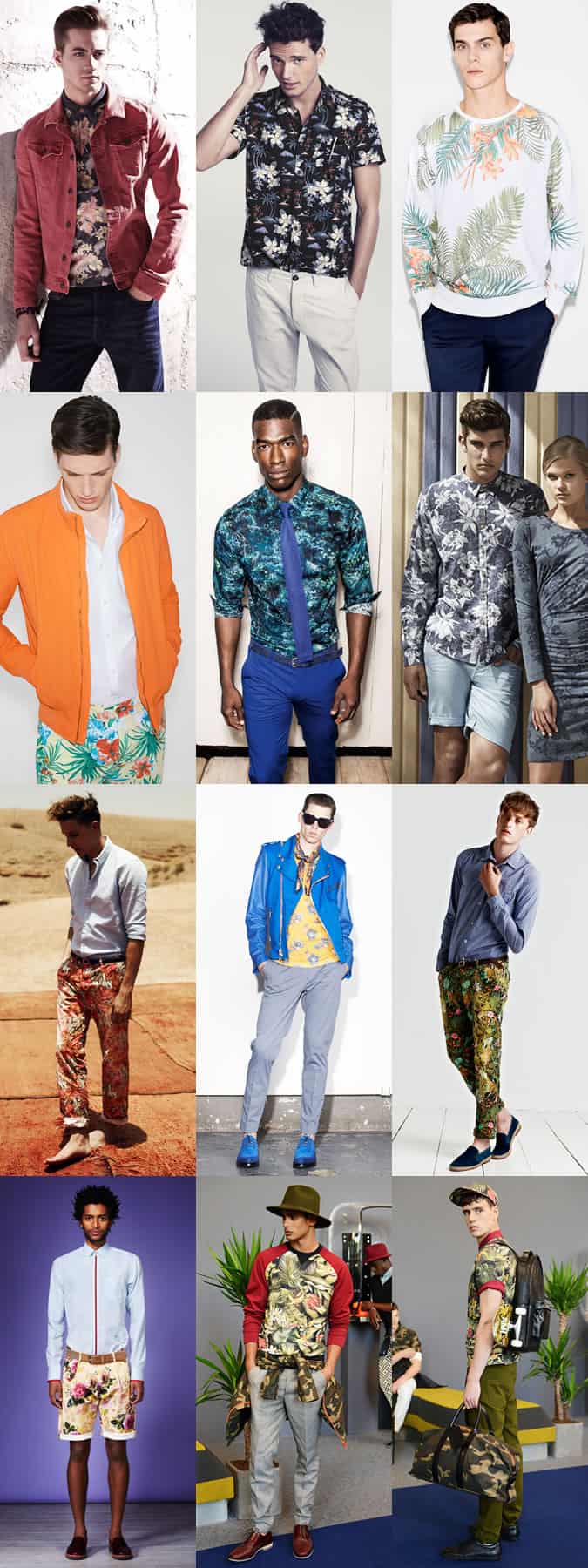 Men's Floral Print Lookbook