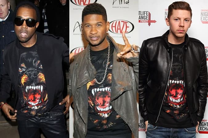 Kanye West, Usher & Professor Green In Givenchy's Rottweiler T-Shirt