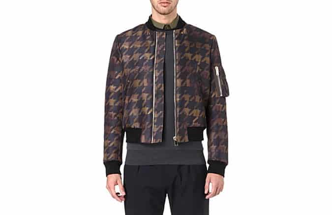 PAUL SMITH MAINLINE Oversized houndstooth bomber jacket