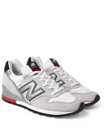 NEW BALANCE 996 NUBUCK AND MESH SNEAKERS