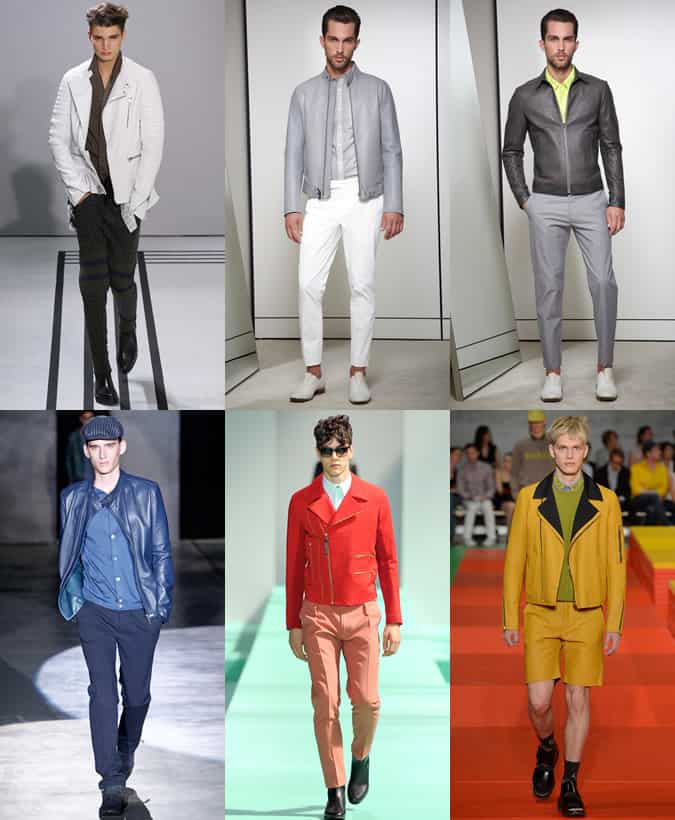 Biker Jackets On SS13 Runways at Philip Lim, Elie Tahari, Belstaff, Iceberg, Paul Smith and Kenzo