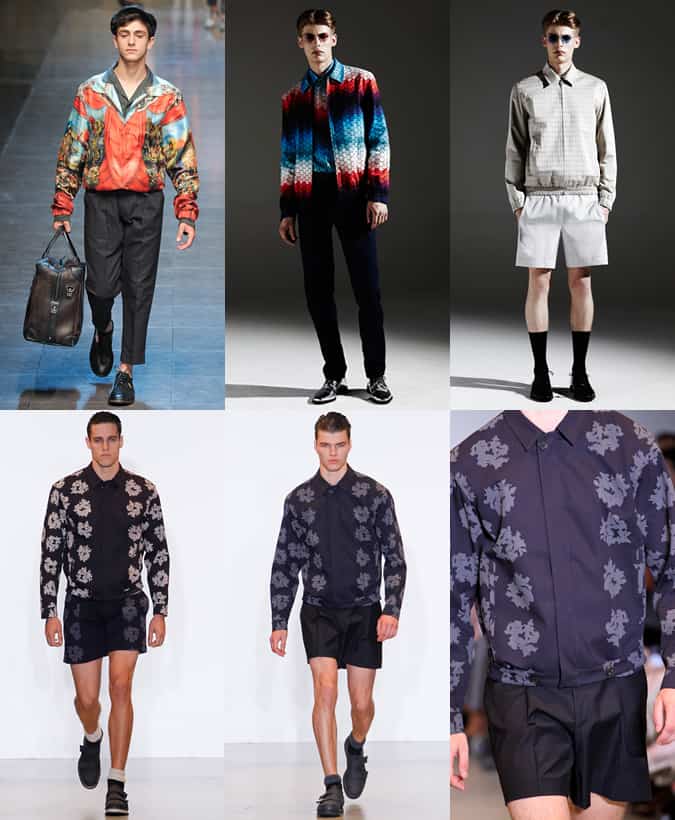 Printed Bomber jackets on the runways at D&G, Jonathan Saunders and Calvin Klein