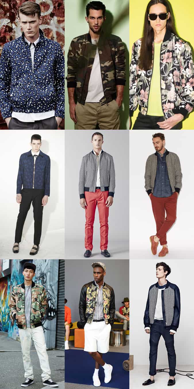 Men's Printed Bomber Jacket Lookbook