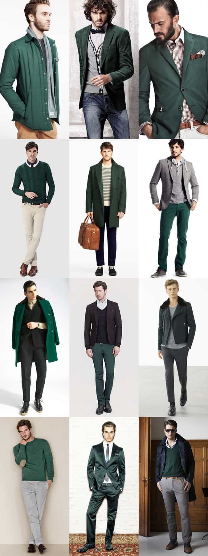 Men's Emerald Green Lookbook Inspiration