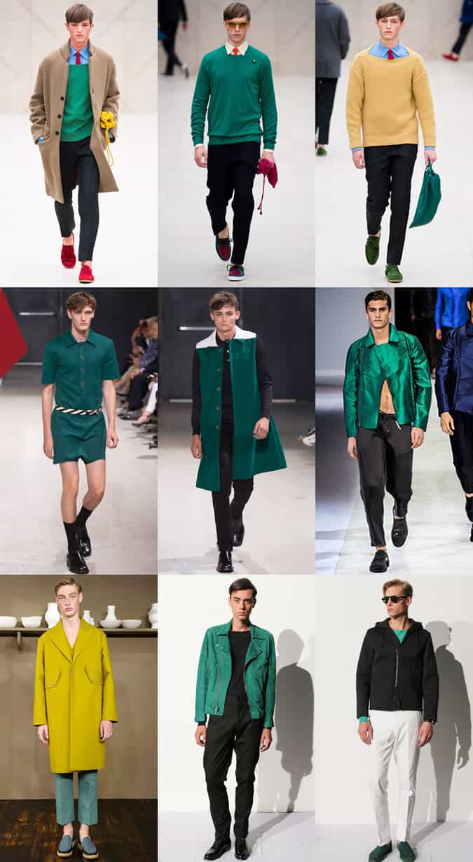Emerald Green: On The SS13 Runways At Burberry, Carven, Raf Simons, Emporio Armani and Ovadia & Sons