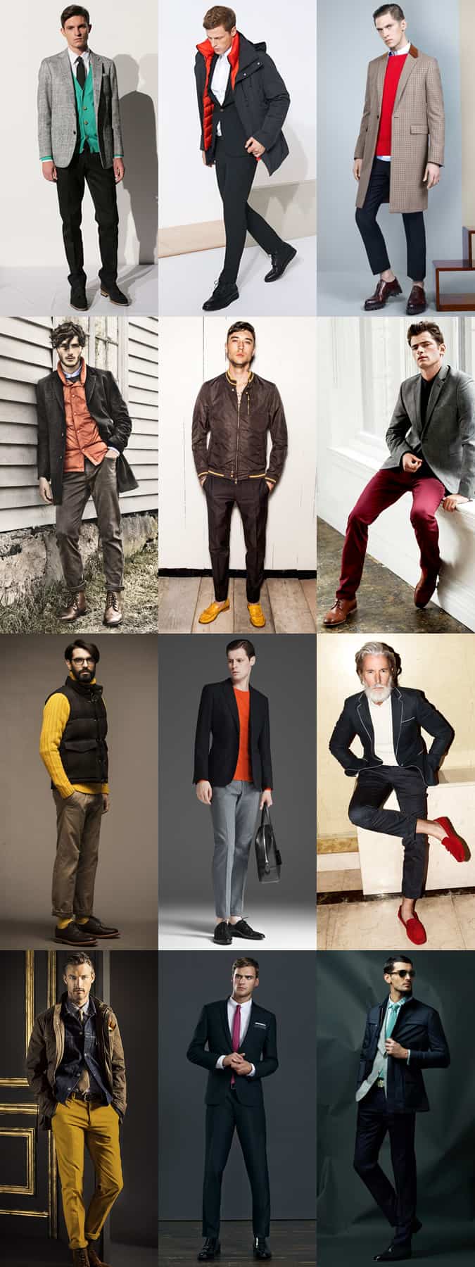 Men's Outfit Inspiration - Using a Pop Of Colour As A Statement