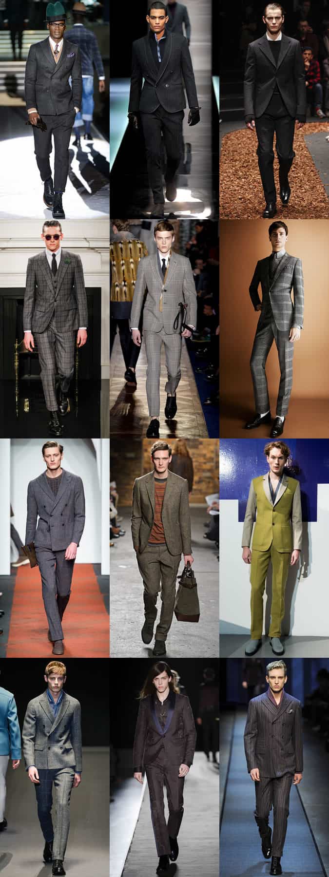 Mod-Inspired Suits on the AW13 Runways
