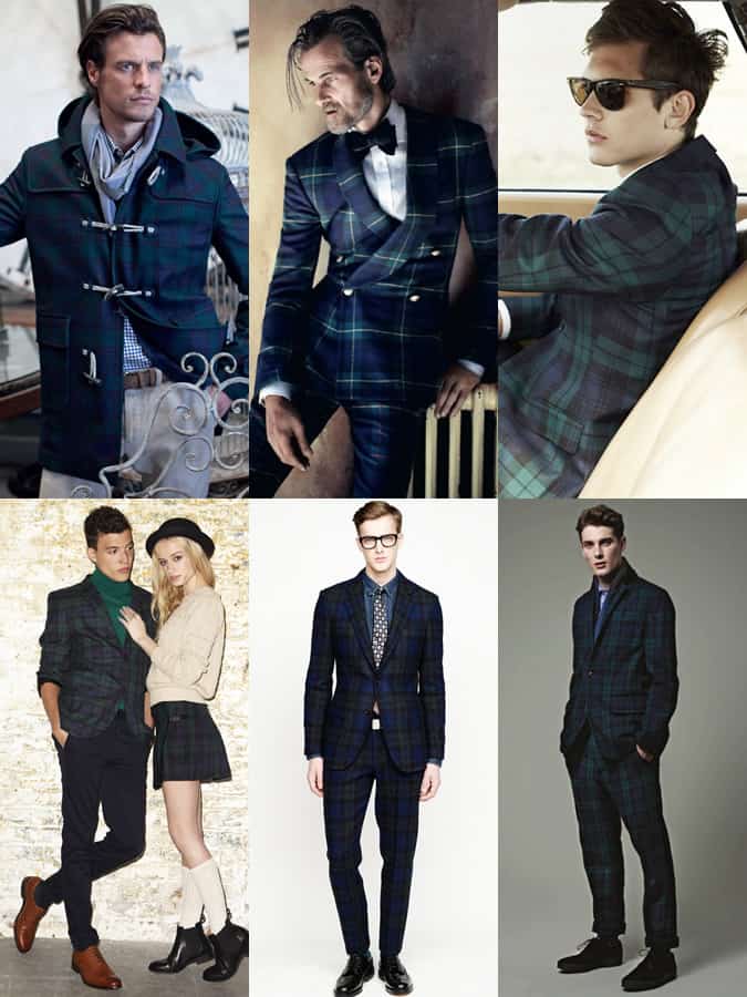 Men's Blackwatch Plaid/Tartan Lookbook Inspiration