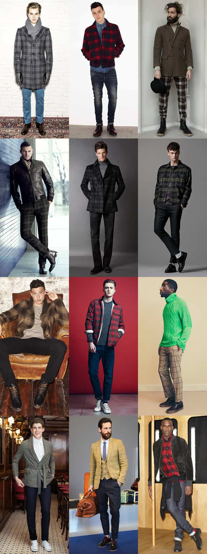 Men's Checked Clothing Lookbook Inspiration