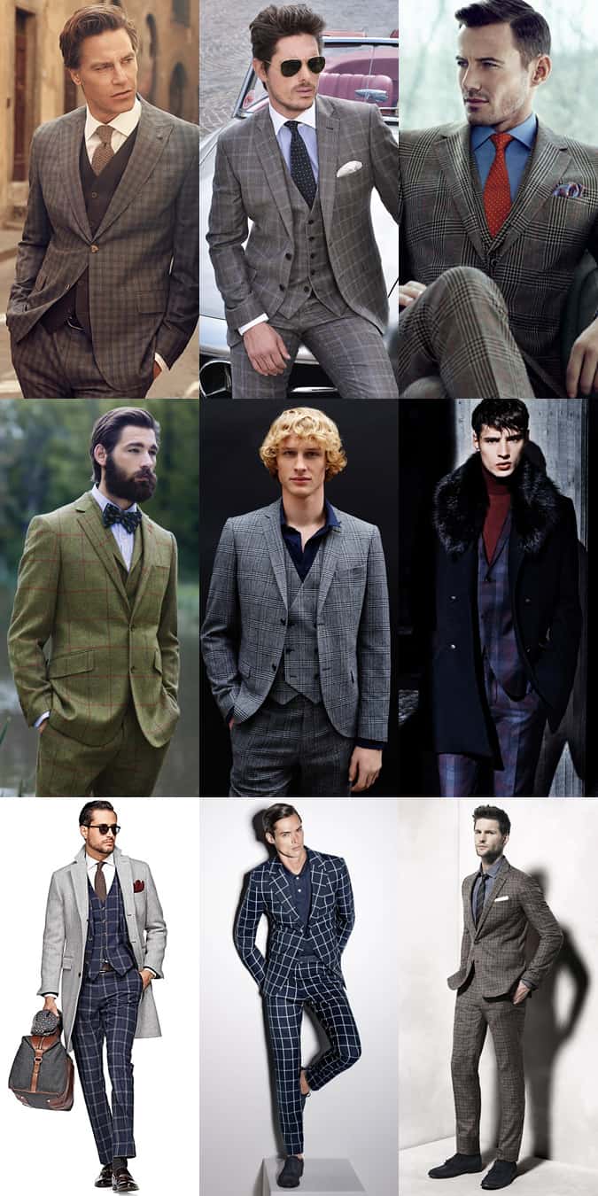 Men's Checked Suiting Outfit Lookbook Inspiration