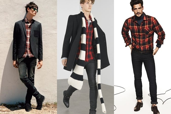Men's Red Checked Shirt Lookbook - 3 Ways To Wear