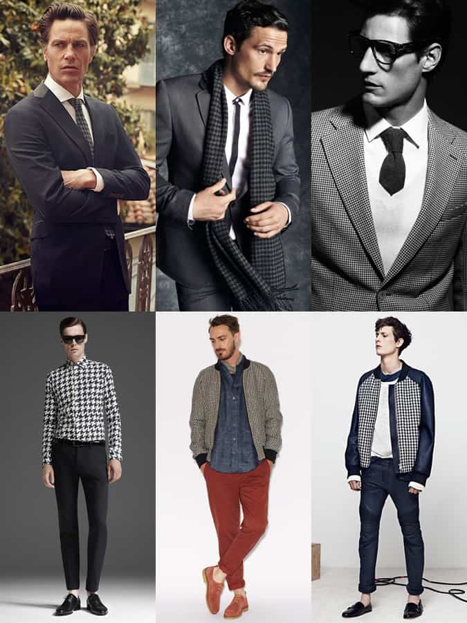 Men's Houndstooth Check Lookbook Inspiration