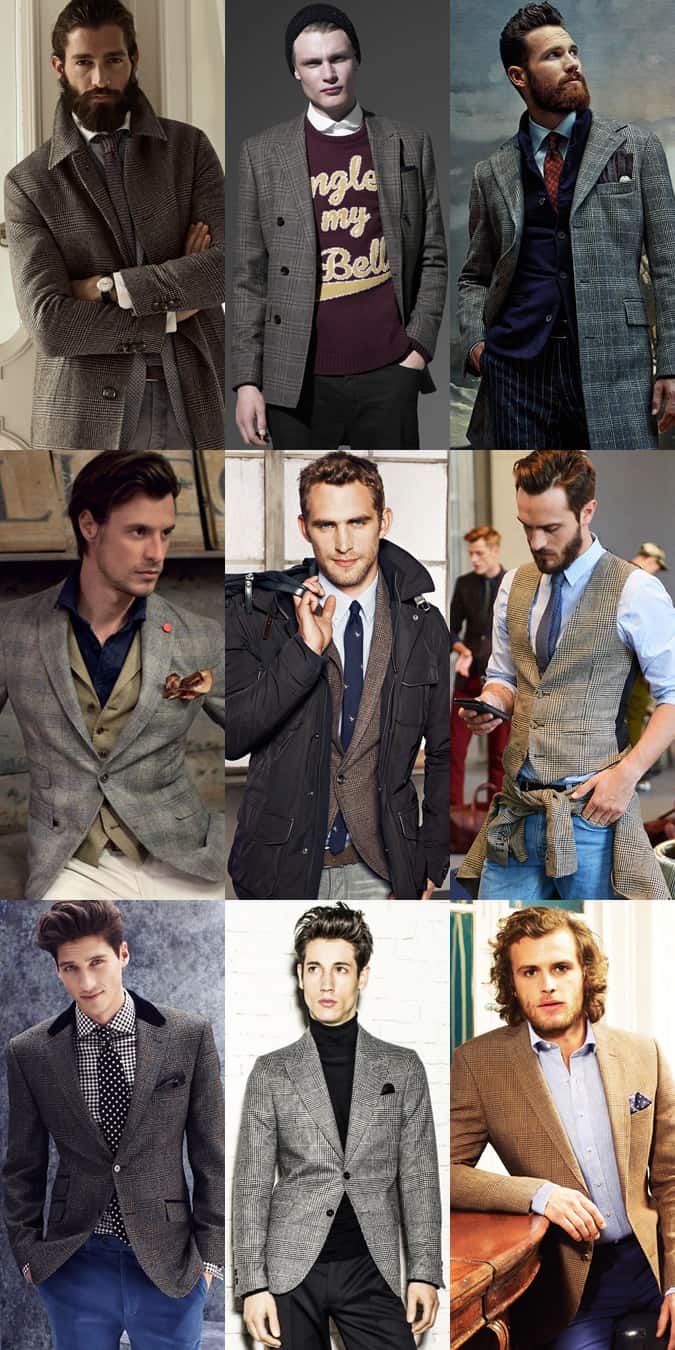 Men's Prince of Wales Check Lookbook Inspiration