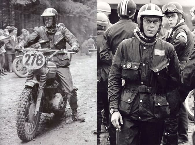 Steve McQueen Wearing His Barbour International Jacket