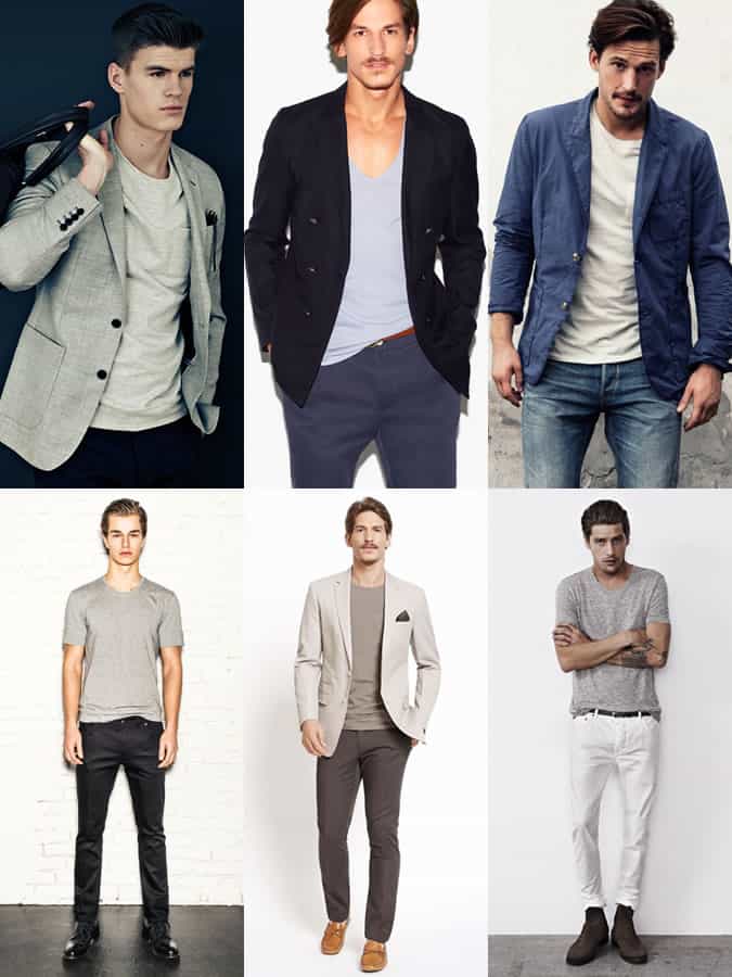 Men's Basic T-Shirts Lookbook Outfit Inspiration