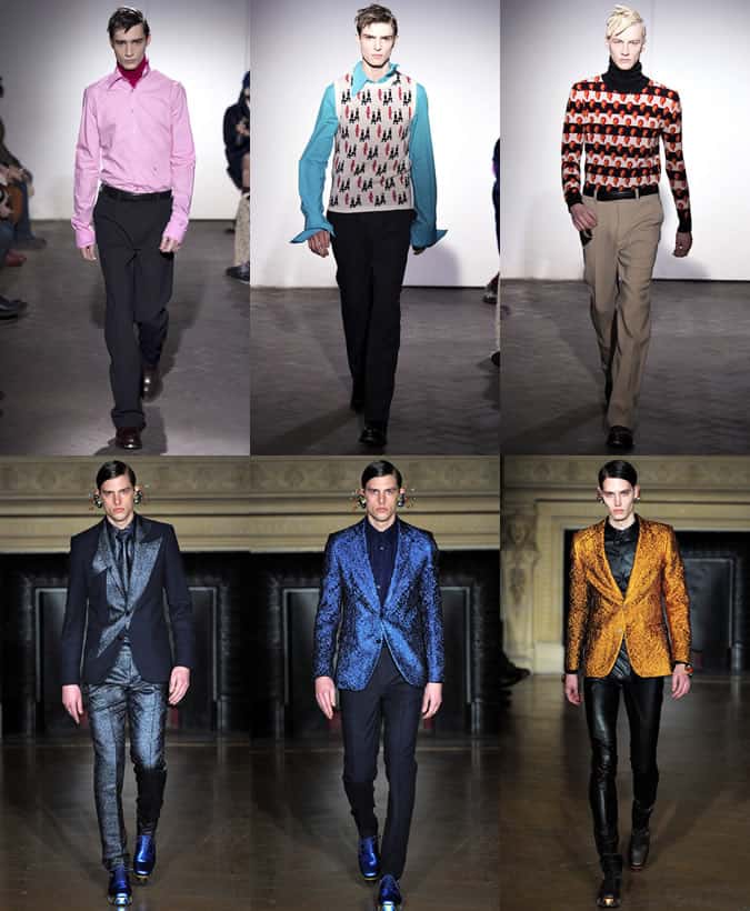 1970s-Inspired Clothing On The Runways At Raf Simons (top) & Walter Van Beirendonck (Bottom)