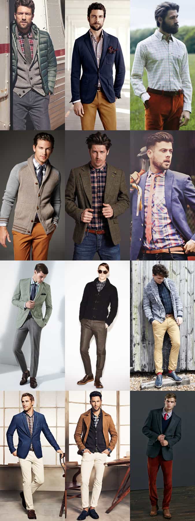 Men's Smart-Casual Checked Shirts Outfit Inspiration Lookbook