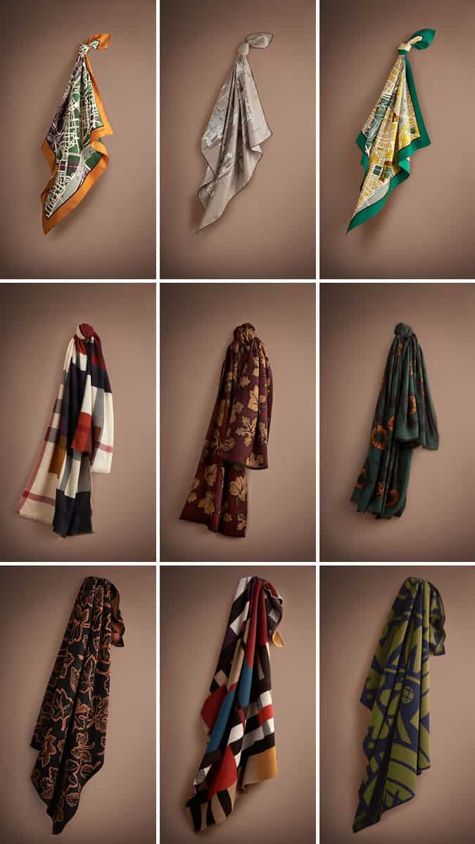 Key Scarves from the AW14 Burberry Prorsum Collection
