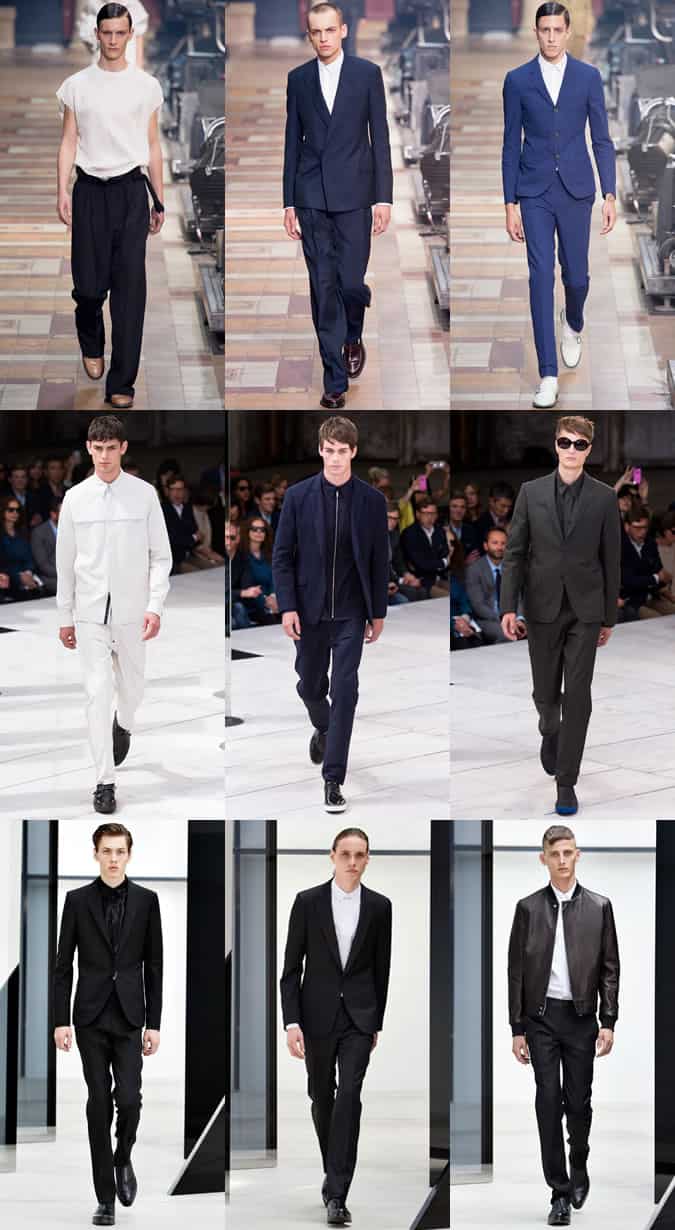 Minimalism on Menswear Runways at Lanvin (Top), Rag & Bone (Middle) and Balenciaga (Bottom)