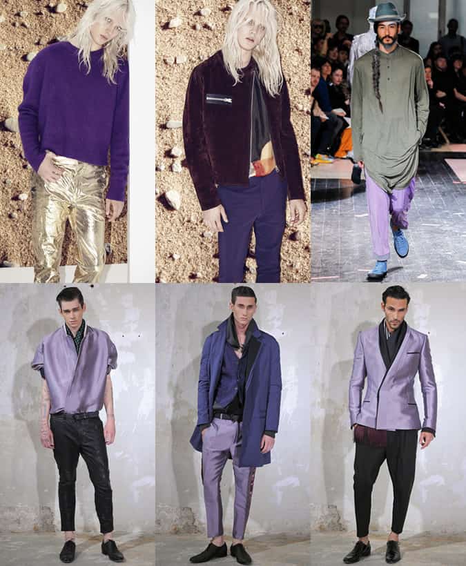 Purple on The Acne, Yohji Yamamoto and Haider Ackerman SS14 Runways