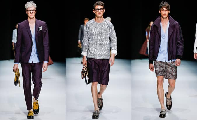Purple on The Andrea Pompilio SS14 Runways