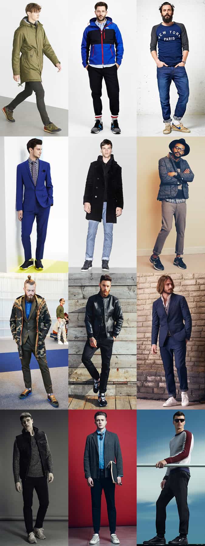 Men's Trainers and Running Shoes Outfit Inspiration Lookbook